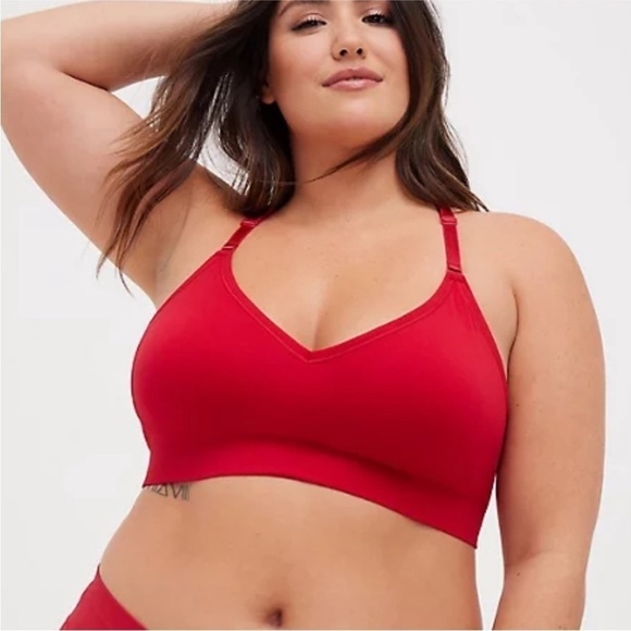 torrid Other - NWT Torrid Lightly Padded Lace Racerback Bralette Red Wireless 0X
